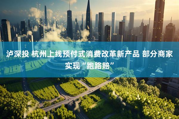 泸深投 杭州上线预付式消费改革新产品 部分商家实现“跑路赔”